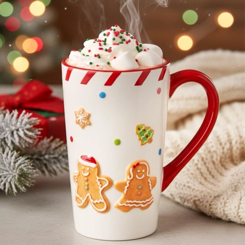 Kubek ceramiczny piernikowy ludzik 570 ml