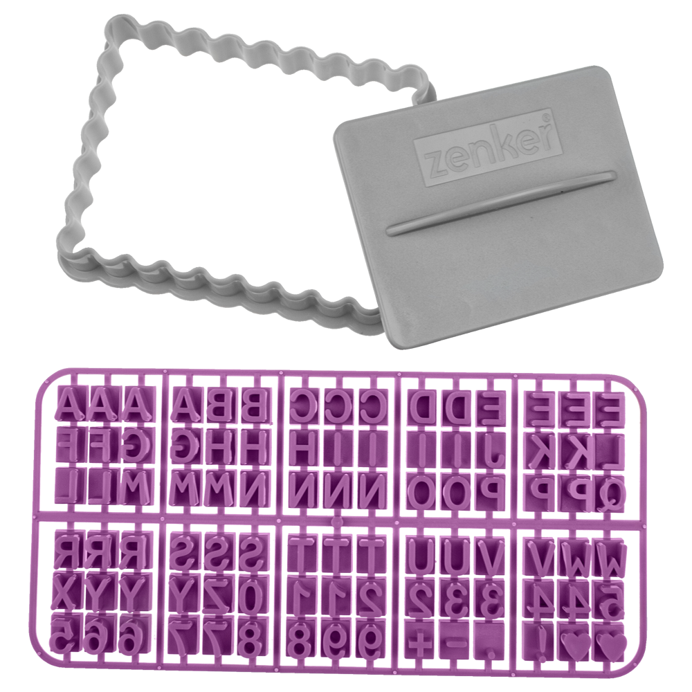 Stempel do ciastek i masy cukrowej z literkami + znaki specjalne ZENKER 44827