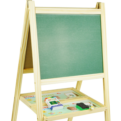 Drewniana Tablica Magnetyczno-Kredowa + Puzzle Drewniane Magnetyczne Zestaw 