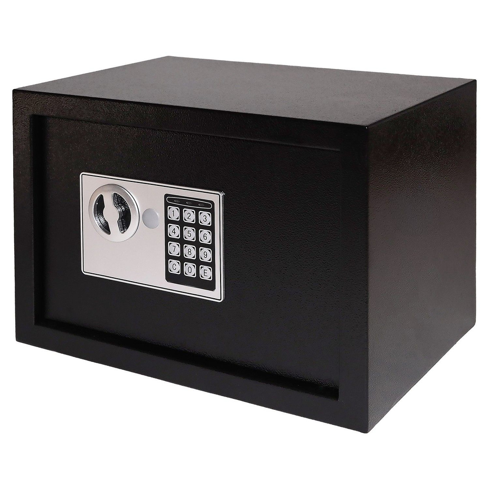 Sejf domowy biurowy zamek elektroniczny szyfrowy kluczyk kod XXL 35x25x25 cm