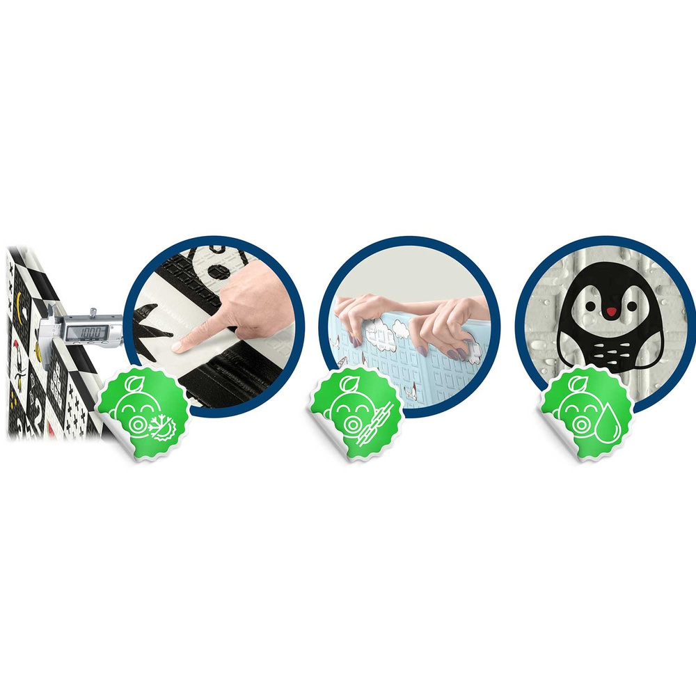 Mata piankowa edukacyjna składana 200 x 180 x 1 cm  ocean-liczby