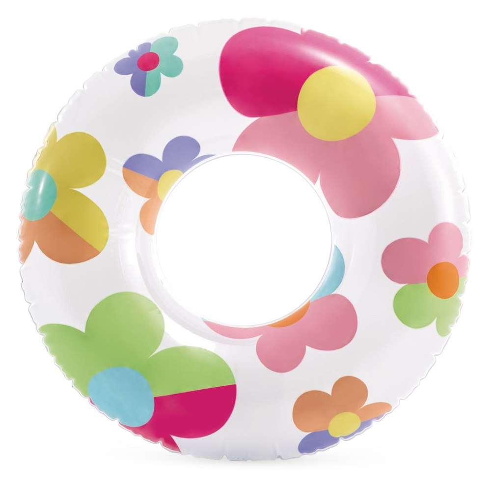 Koło do pływania dmuchane kwiatki 81 cm Intex 59259 biały