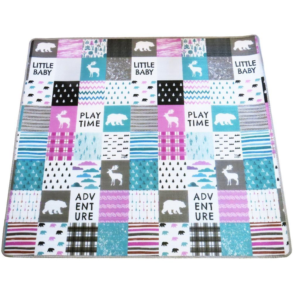 Dwustronna mata piankowa dla dzieci 177x197 cm XXL