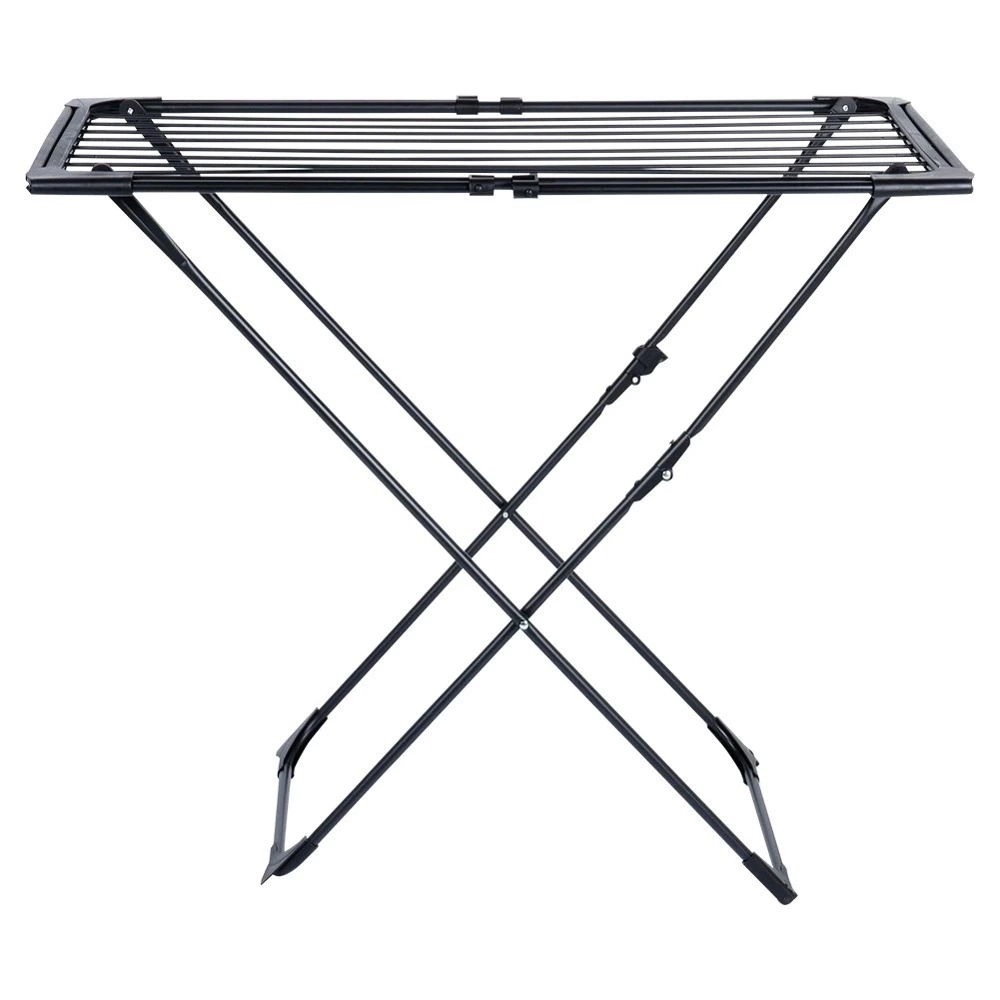 Suszarka na pranie metalowa czarna rozsuwana XXL 108-182 cm