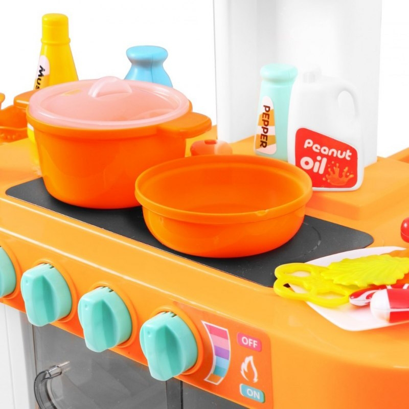 Kuchnia duża dla dzieci piekarnik, lodówka, kran, woda dźwięk swiatło Kucharz