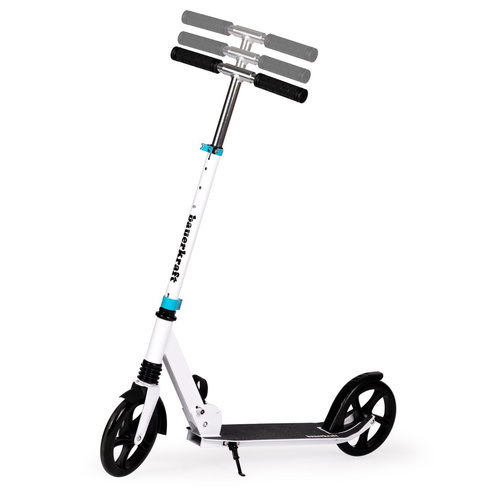 Duża składana hulajnoga 95-105 cm biało-niebieska