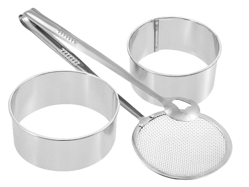 Wykrojniki do pączków + szczypce do odsączania Zenker