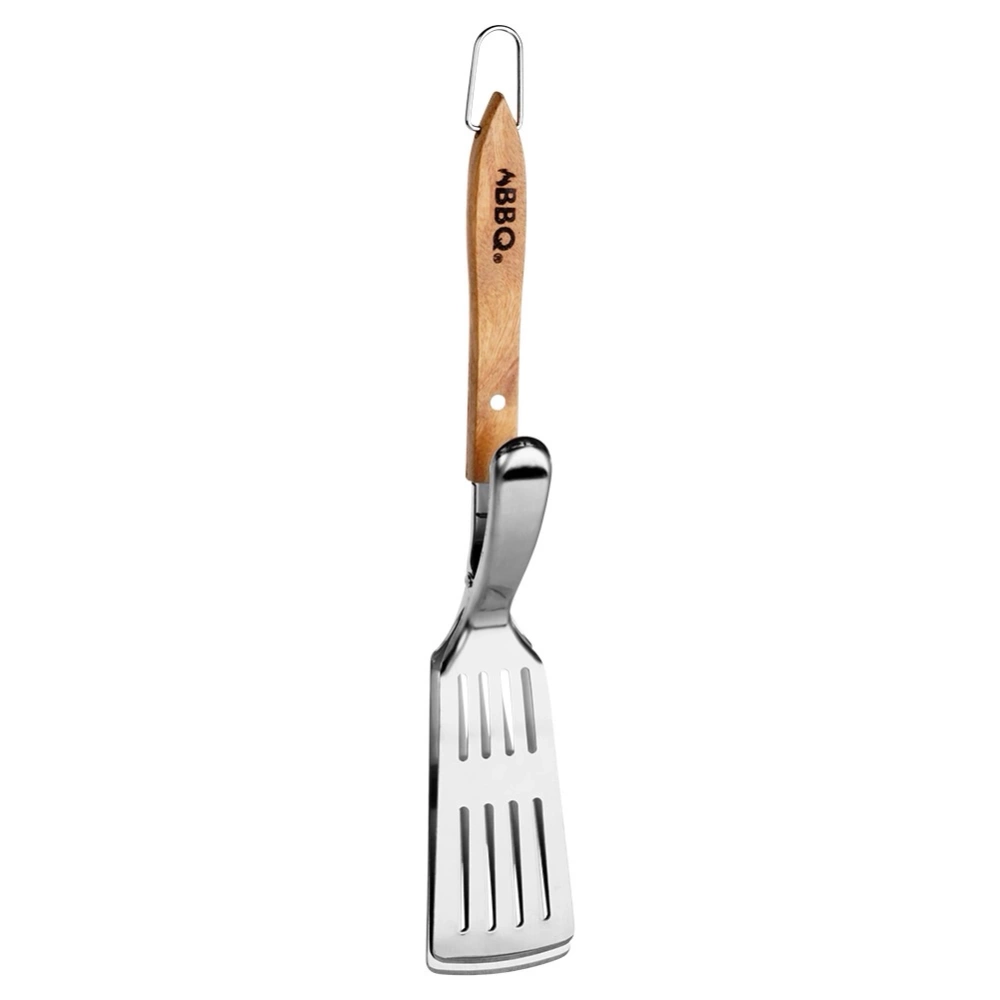 Łopatka do grilla i szczypce 2w1 stalowa 40 cm