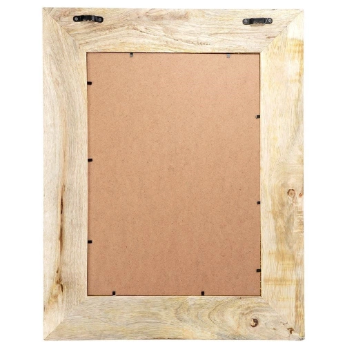 Lustro ścienne drewniane beżowe 40x50 cm