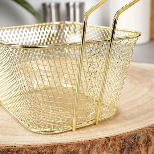 Koszyk na frytki złoty 14x12x7cm