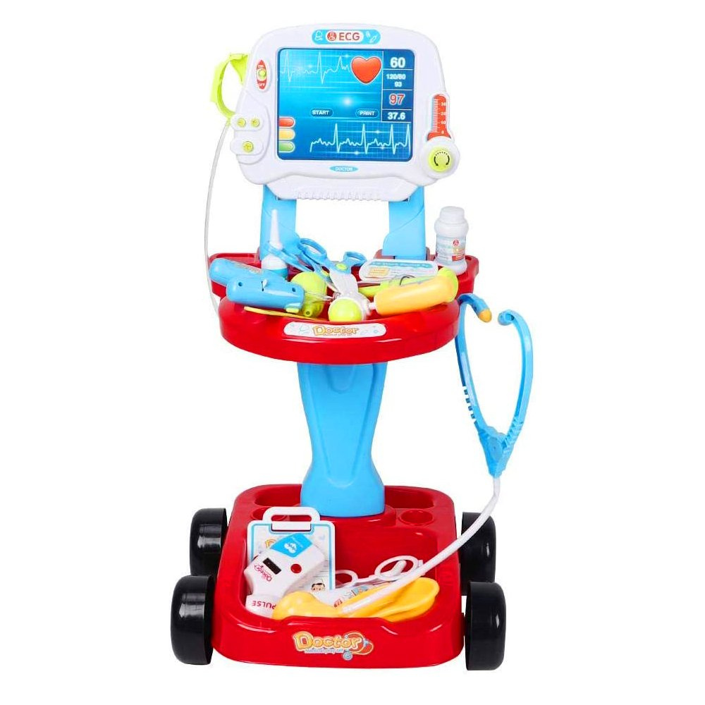 Duży Zestaw Doktor Mały Lekarz wózek lekarski