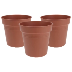 Doniczka ogrodowa plastikowa okrągła 15 cm 3 szt.