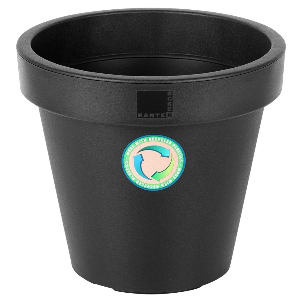 Doniczka ogrodowa plastikowa czarna okrągła 29 cm