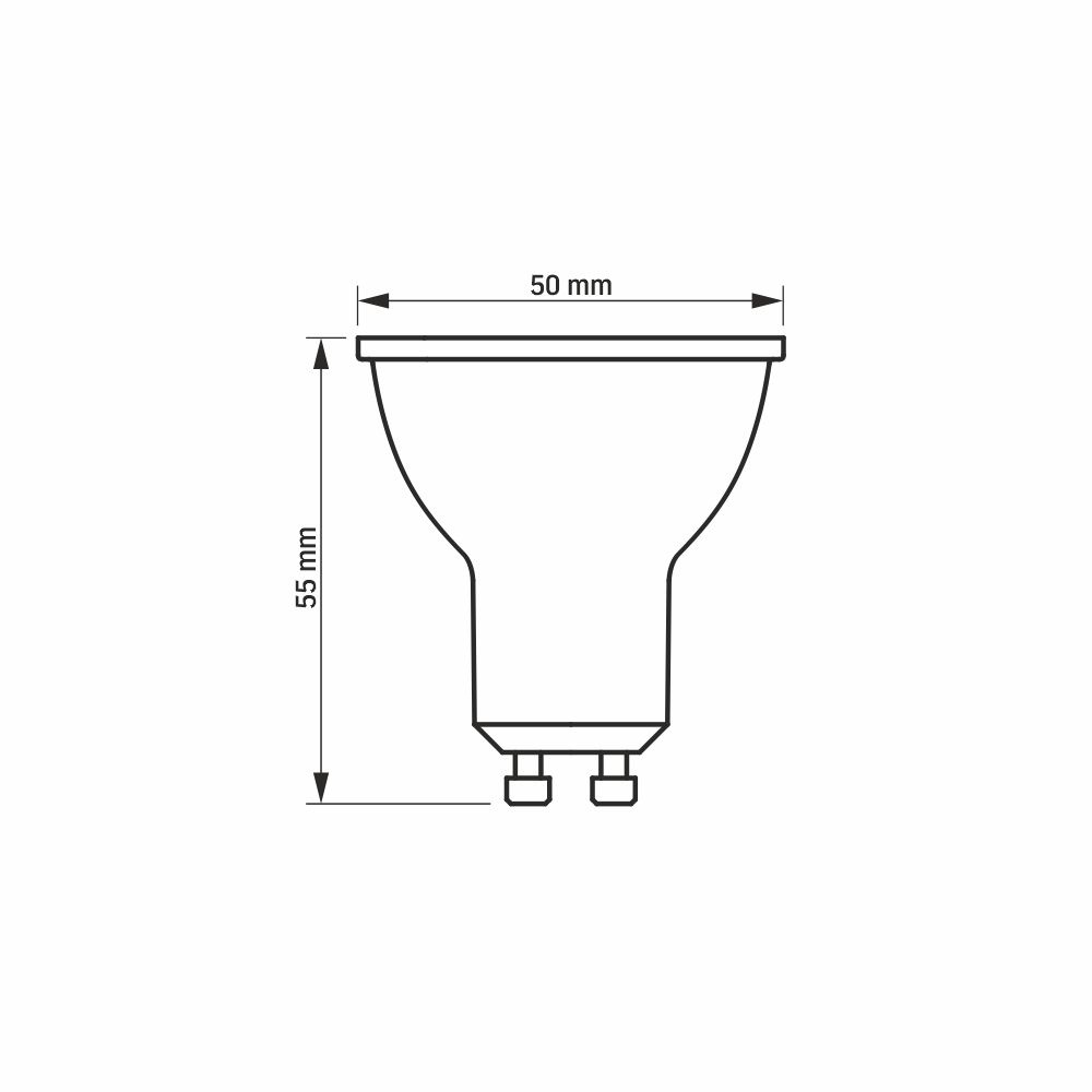 Żarówka LED GU10 MR16 7W = 47W 600lm 4000K Neutralna Biel 120° Videx