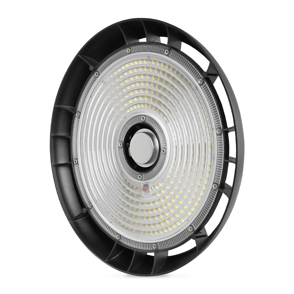 Lampa przemysłowa LED High Bay 200W 5000K 36000lm czarna do hali magazynu