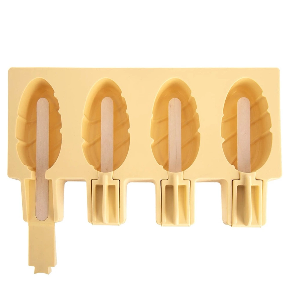 Forma do lodów silikonowa z pokrywką żółta