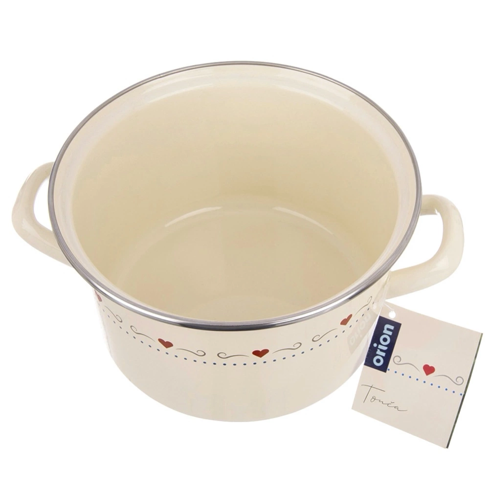 Garnek emaliowany kremowy TONCA 20 cm, 3 l