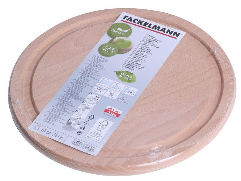 Deska okrągła drewniana bukowa 24 cm FACKELMANN 32530