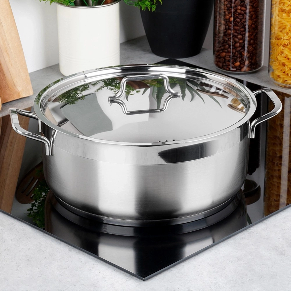 Garnek stalowy z pokrywką ANETT 30 cm, 8,5 l