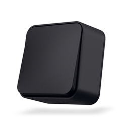 Włącznik natynkowy 1-klawiszowy 1-biegunowy czarny mat BINERA