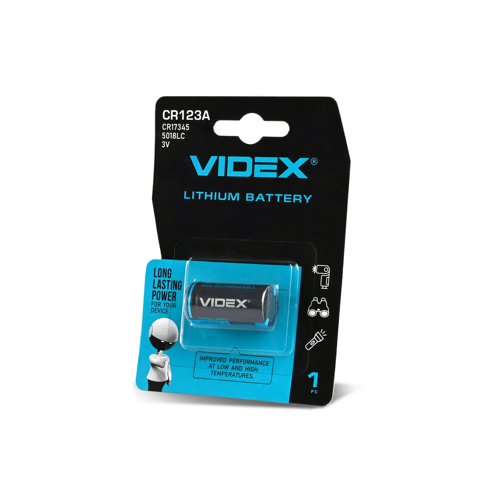 Bateria litowa VIDEX CR123A 1 szt. BLISTER