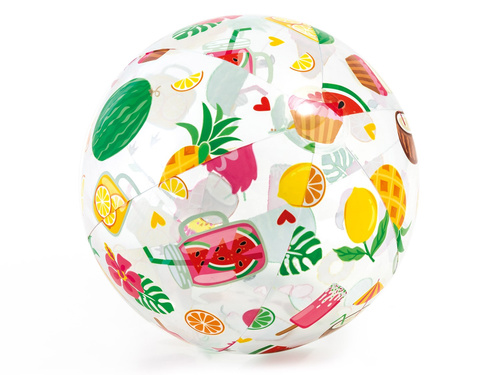 Dmuchana piłka plażowa do basenu nad wodę  51 cm INTEX 59040 Owoce