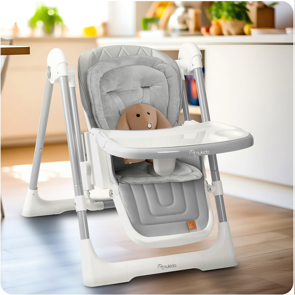 Krzesełko do karmienia Elite szare