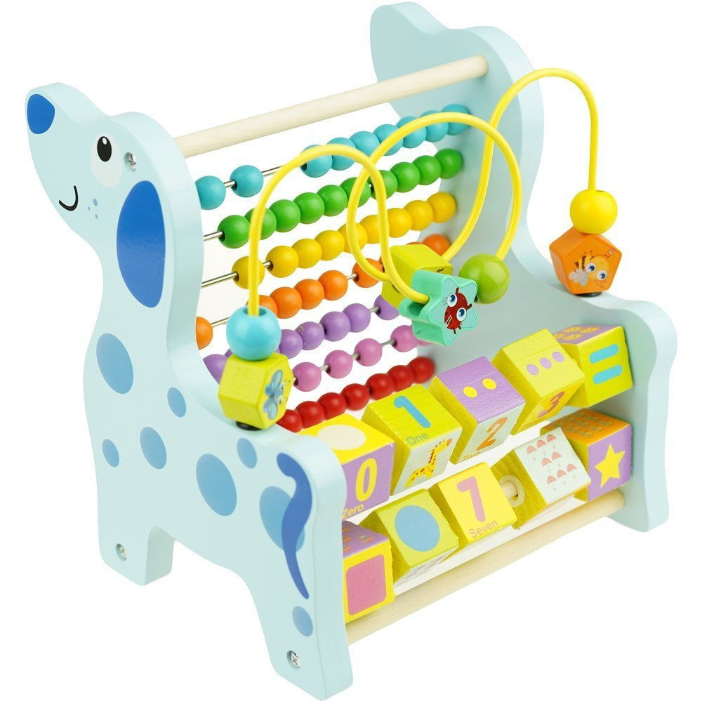 Drewniane liczydło edukacyjne Piesek nauka liczb dla dzieci