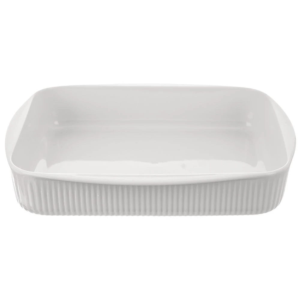 Naczynie żaroodporne porcelanowe białe 30,5x24,5x5,5 cm, 2,2 l