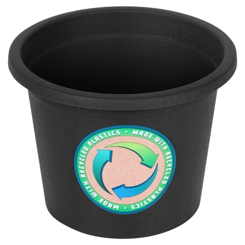 Doniczka ogrodowa plastikowa czarna okrągła 14,5 cm 3 szt.