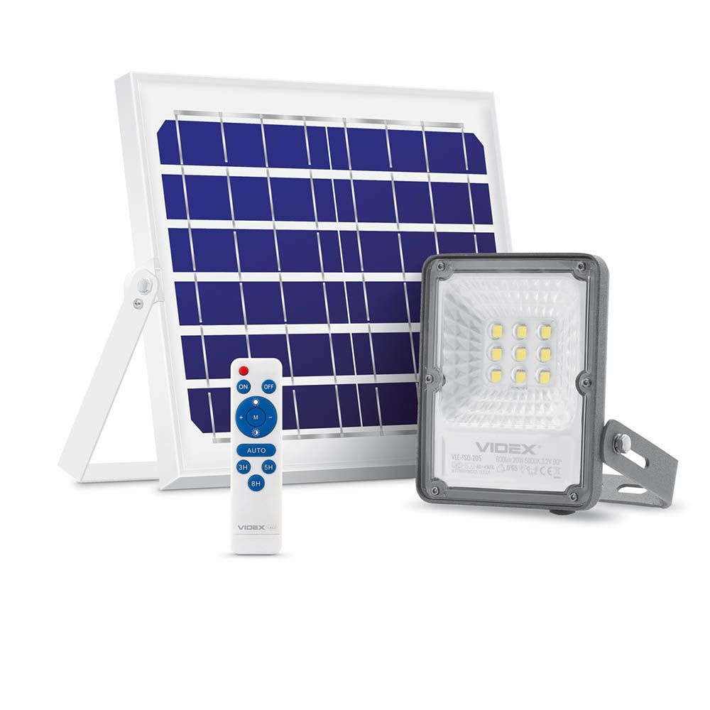 Lampa halogen LED panel słoneczny czujnik zmierzchu tryb auto 600 lm +PILOT