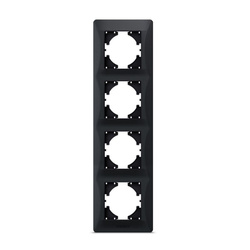 Ramka 4-krotna pionowa czarny grafit BINERA