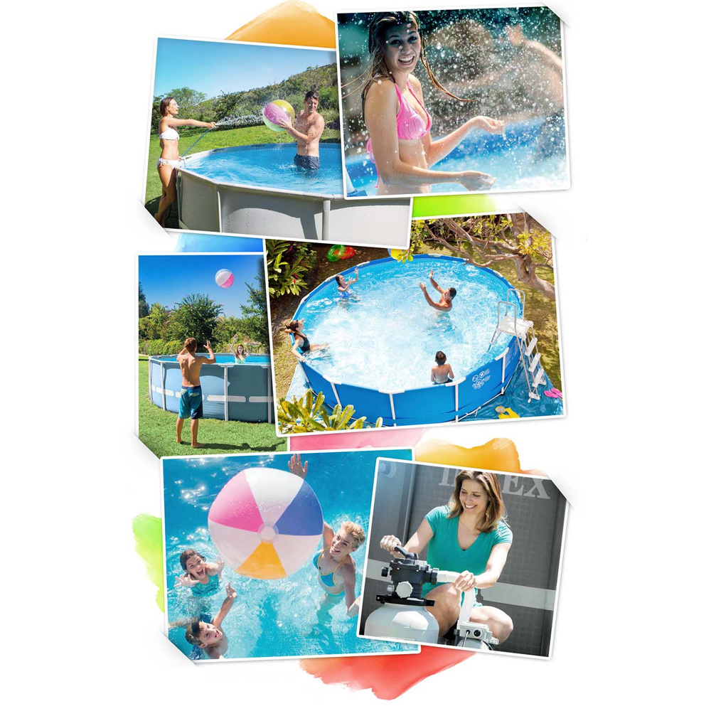 Basen ogrodowy stelażowy 300 x 200 x 75 cm 15w1 INTEX 28272 + maszynka do baniek GRATIS