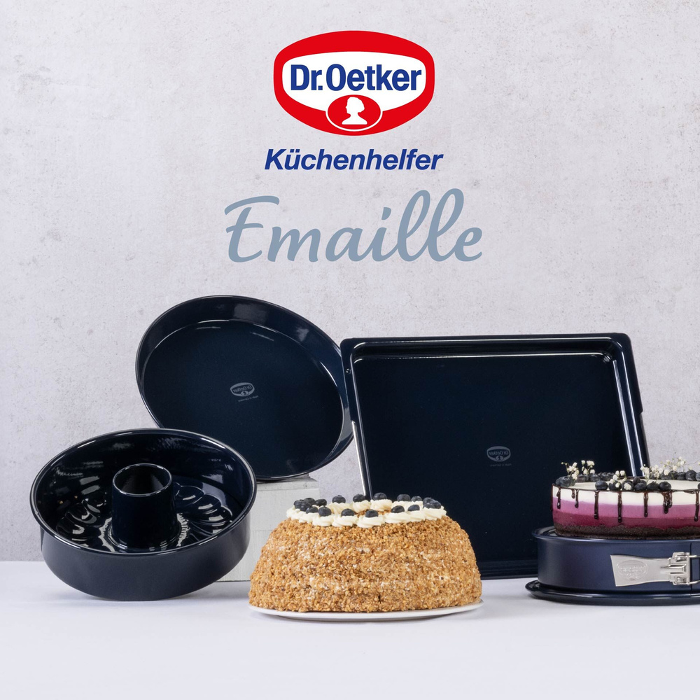 Forma do pieczenia Ø26 cm z Flach- i Rohrboden, emaliowana Dr. Oetker