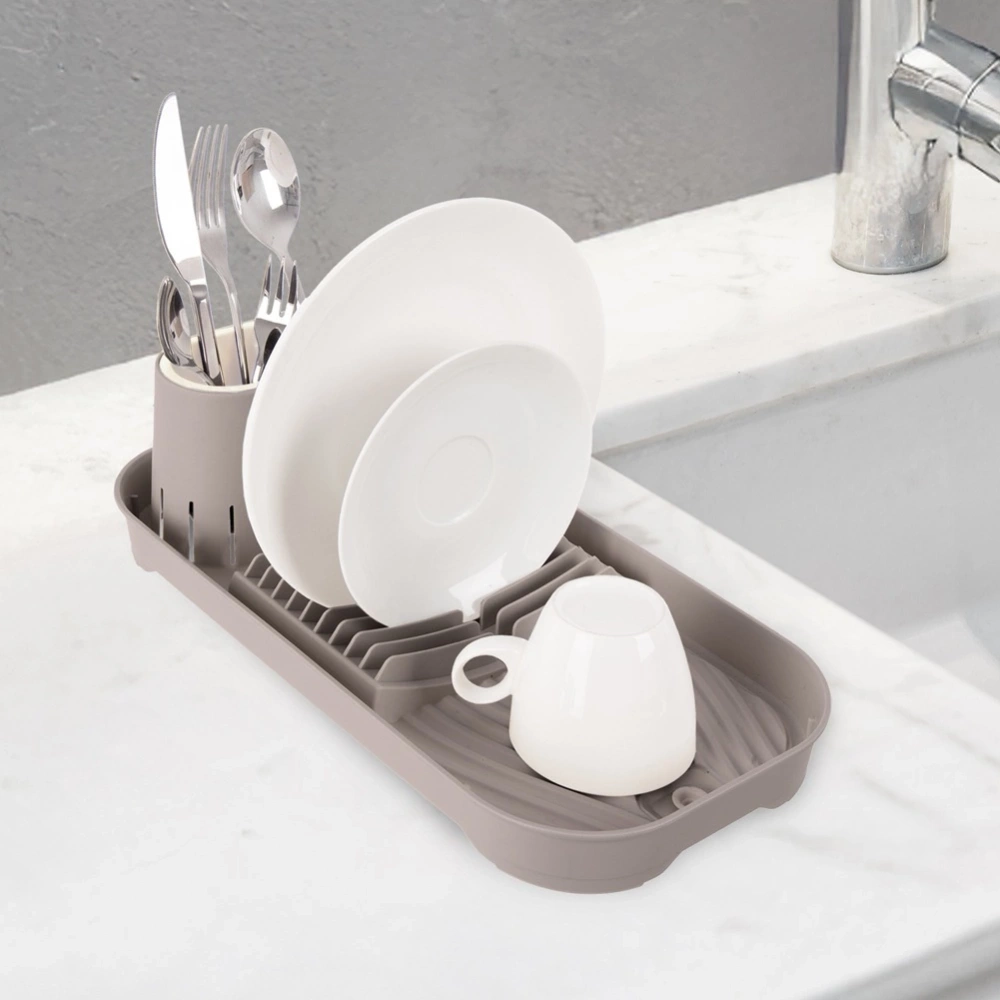 Suszarka na naczynia brązowa 39x19,5x11 cm