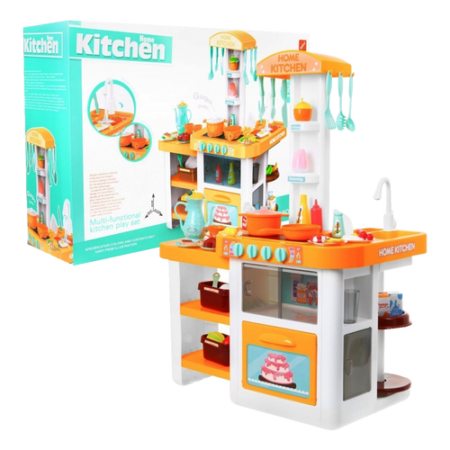 Kuchnia duża dla dzieci piekarnik, lodówka, kran, woda dźwięk swiatło Kucharz