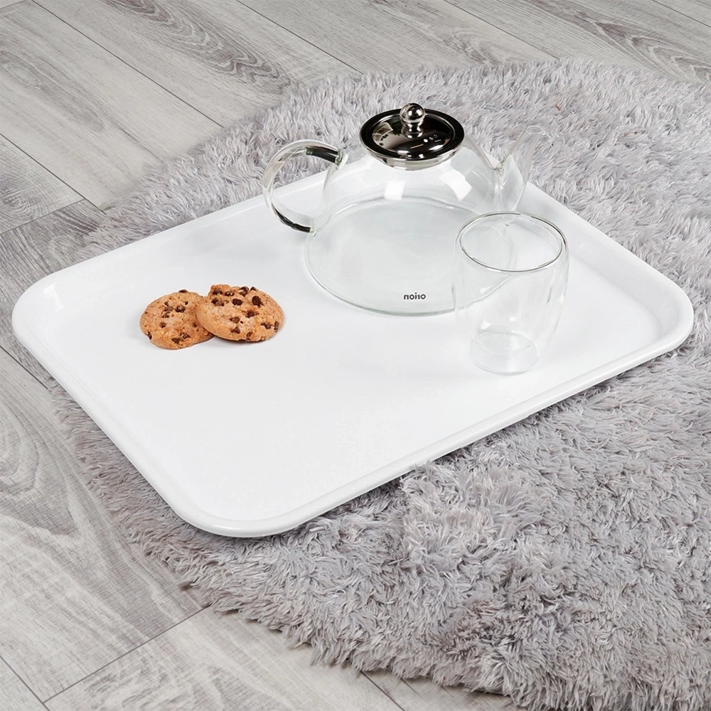 Taca do serwowania plastikowa biała 45,5x35,5 cm