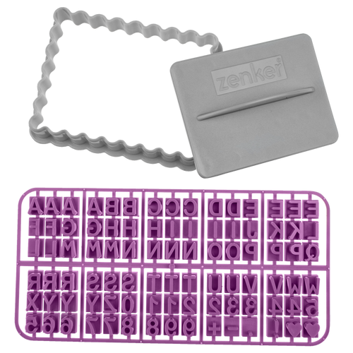 Stempel do ciastek i masy cukrowej z literkami + znaki specjalne ZENKER 44827