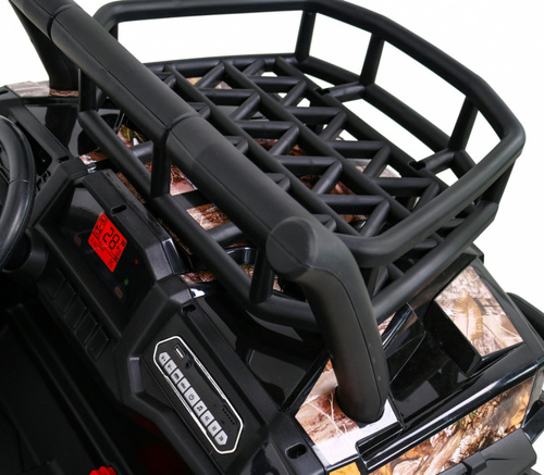 Buggy UTV Terenówka dla dzieci Czarny + Pilot + Bagażnik + Wolny Start + EVA + MP3 LED