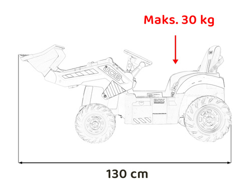 Pojazd Koparka JCB Żółty