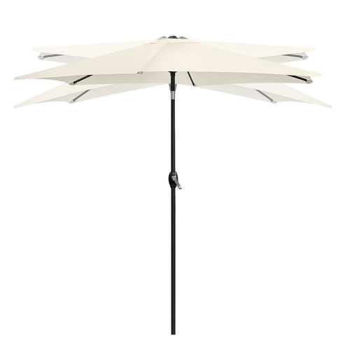 Składany parasol ogrodowy balkonowy regulowany 210 cm beżowy