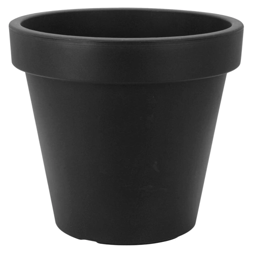 Doniczka ogrodowa plastikowa czarna okrągła 29 cm