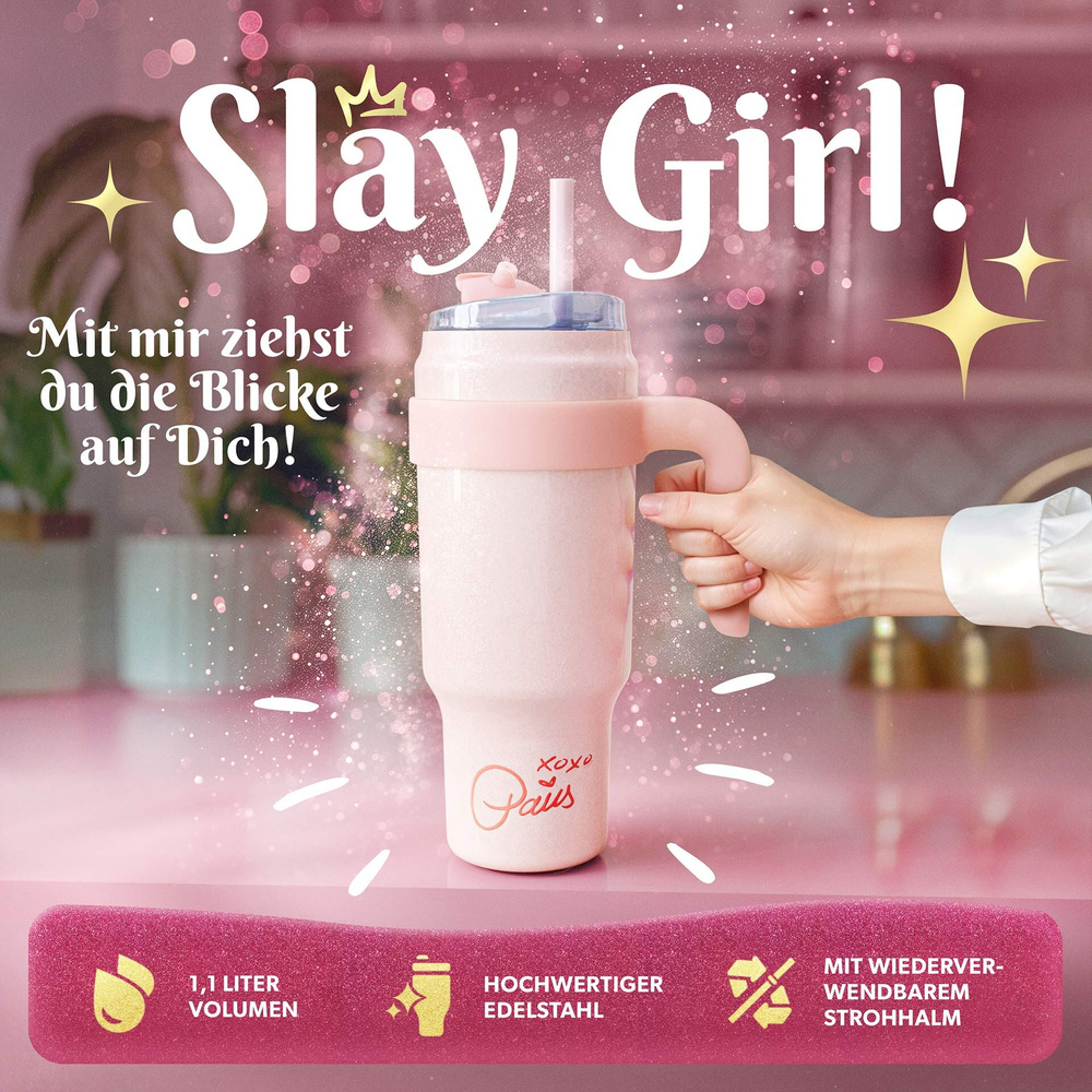 Różowy kubek 1L Paris Hilton Różowy kubek 1L Paris Hilton Termosowy kubek na wynos – do każdego napoju