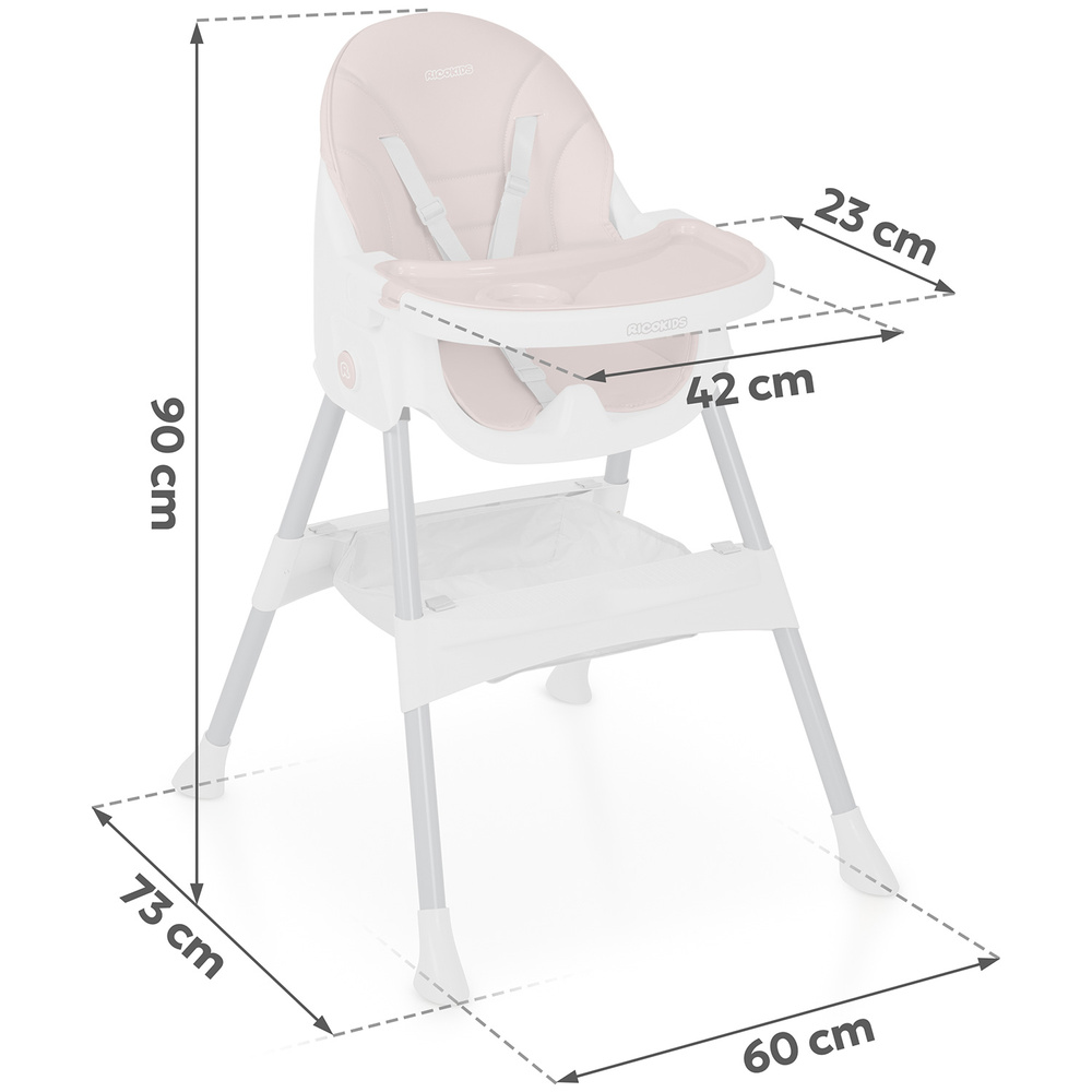 Krzesełko do karmienia  Mani różowe