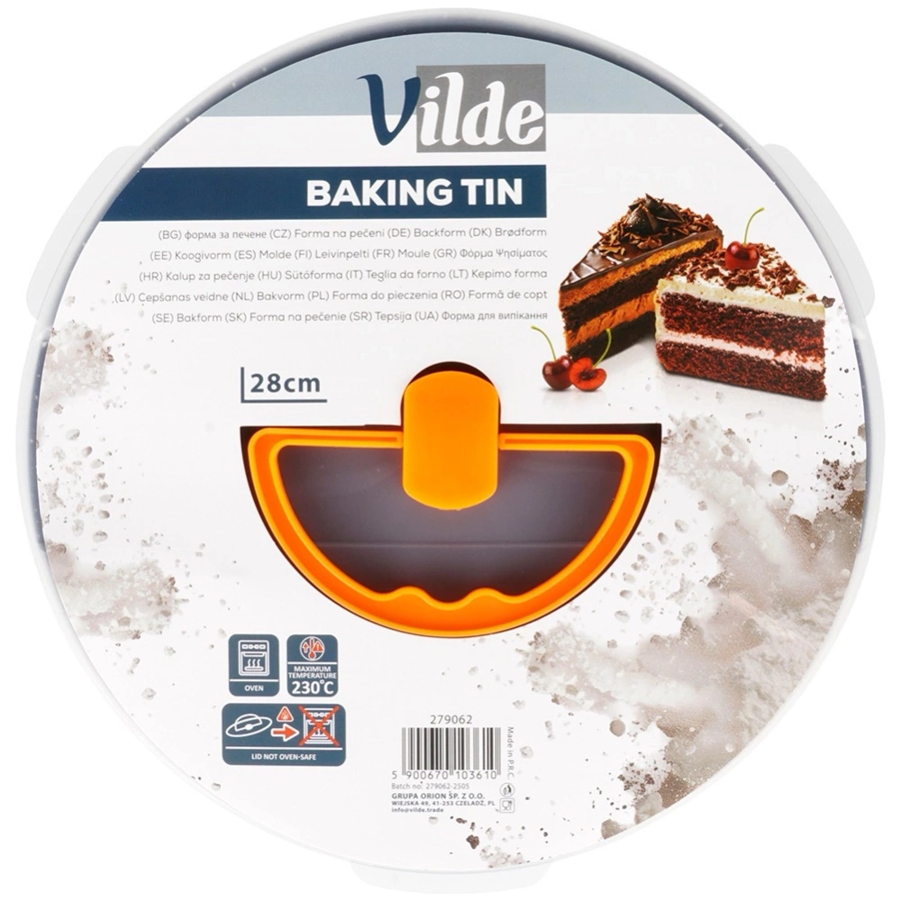 Tortownica rozpinana granitowa z pokrywką 28 cm