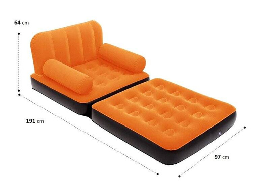 2W1 Materac Fotel dmuchany KOLORY Bestway 67277