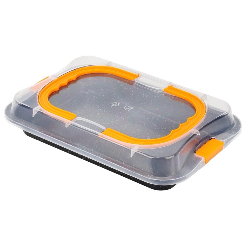 Forma do pieczenia granitowa z pokrywką 36x23x4,5 cm