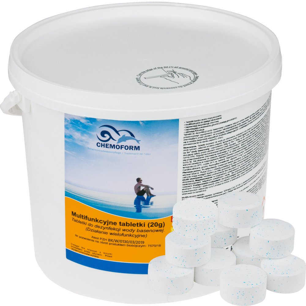 Tabletki multifunkcyjne do basenu 5 kg basen chemoform chemia basenowa