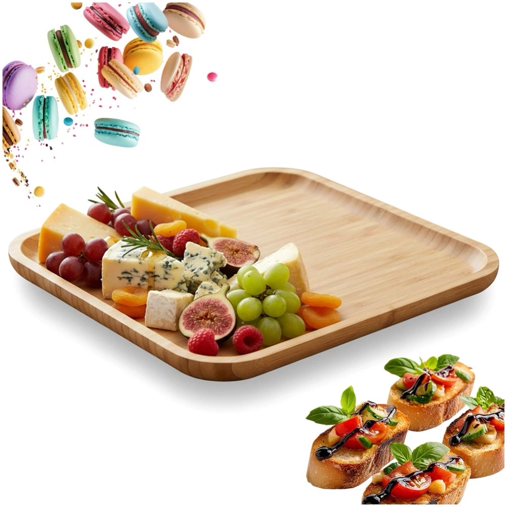 Taca do serwowania bambusowa 30x30 cm