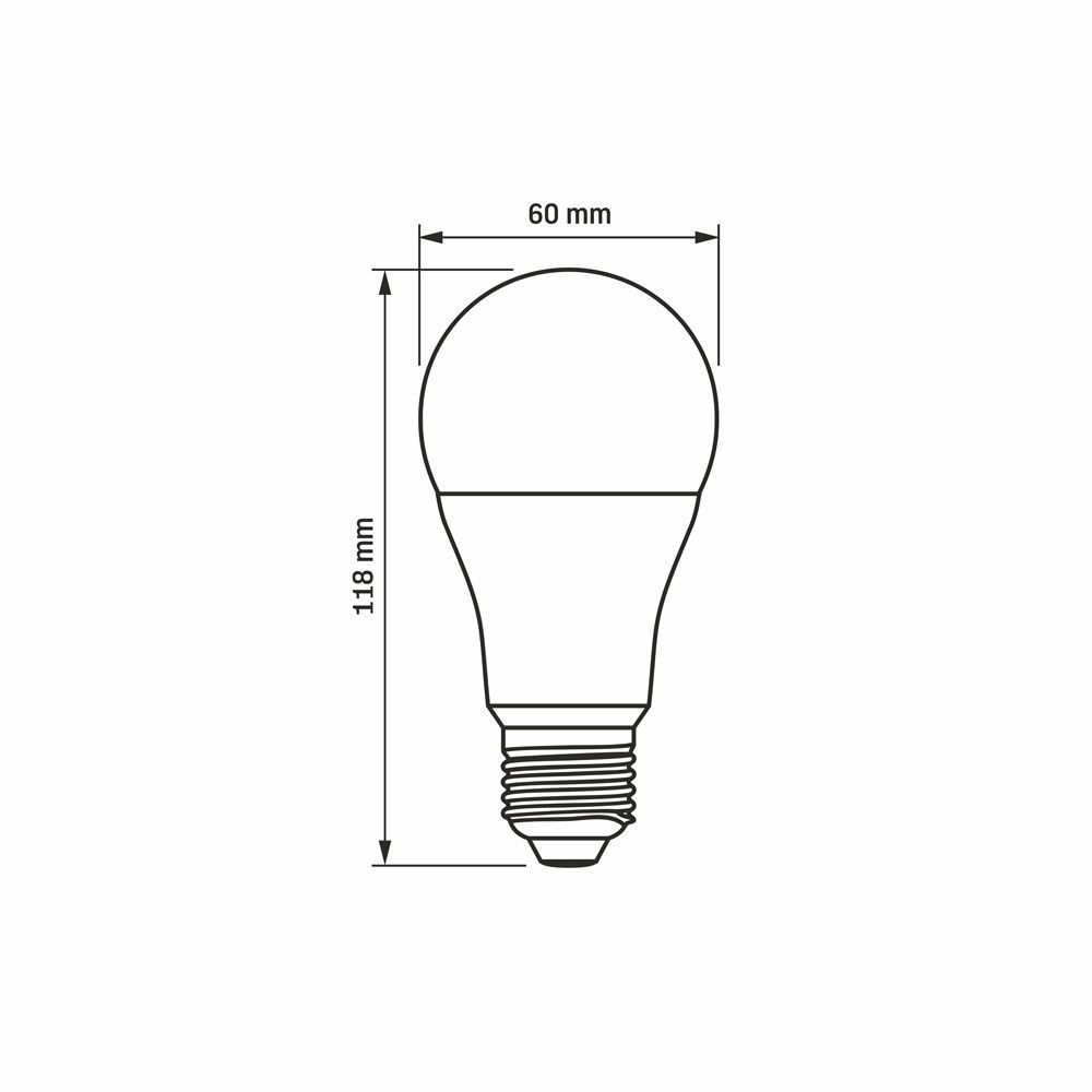 Żarówka LED E27 A60 12W = 82W 1180lm 4000K Neutralna Biel 240° Videx